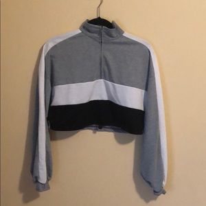 Cropped Pullover Sweatshirt